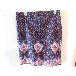J Crew The Pencil Skirt Floral Skirt Paisley 8